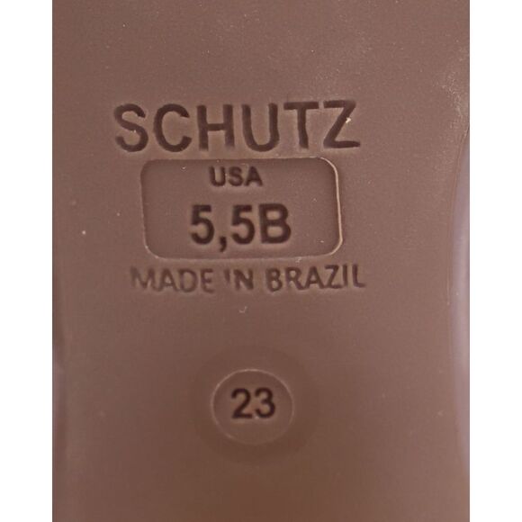 Schutz Ana Kate Open Toe Sandals in Beige Cork - Picture 8 of 9